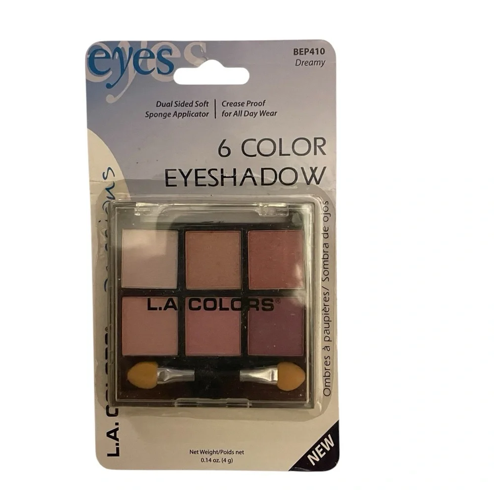 NIB L.A. Colors 6-color eye shadow palette in Dreamy